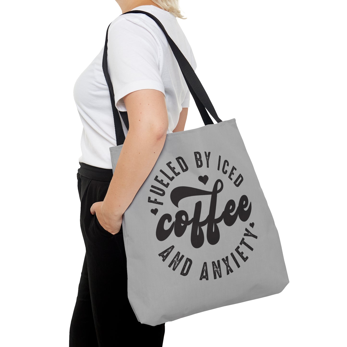 Fueled by Iced Coffee and Anxiety Tote Bag