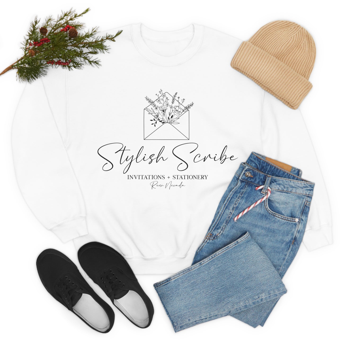 Stylish Scribe Crewneck Sweatshirt