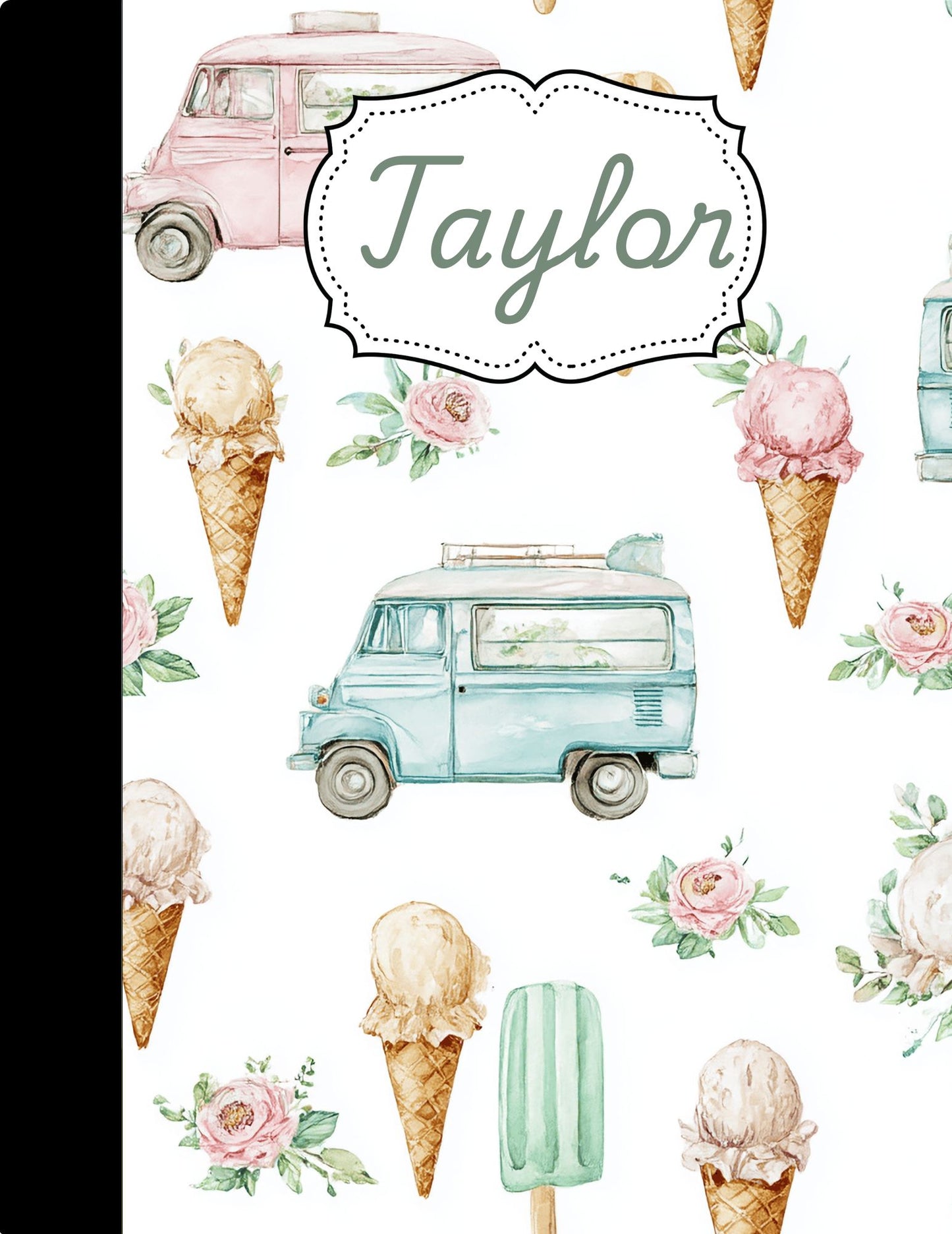 Ice Cream Composition Notebook - Customized