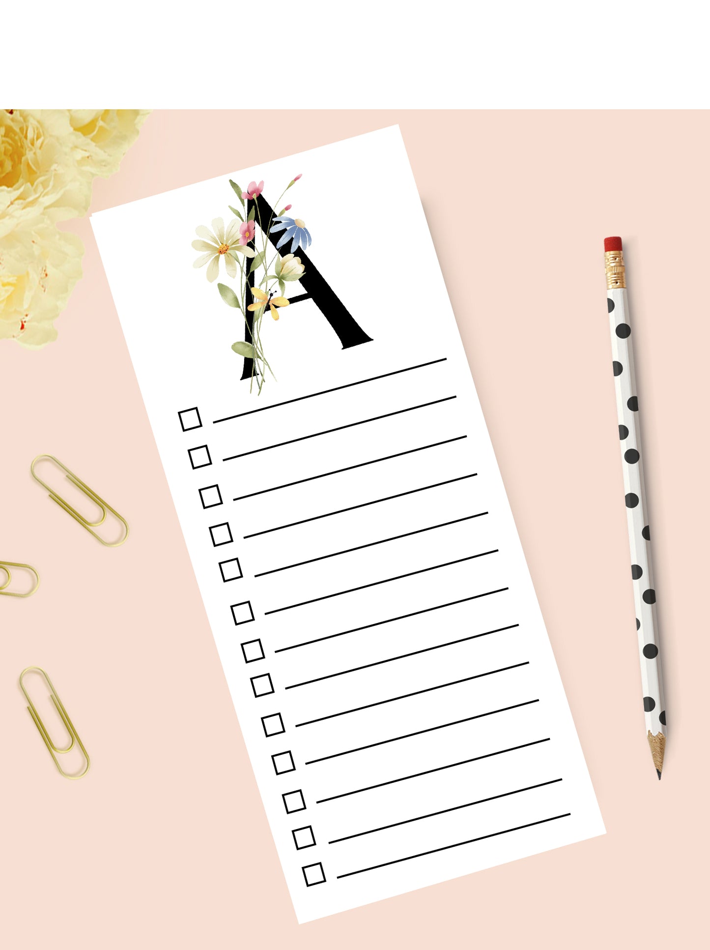 Wildflower Monogram Notepad