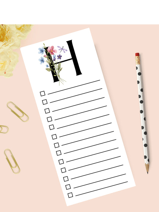 Wildflower Monogram Notepad