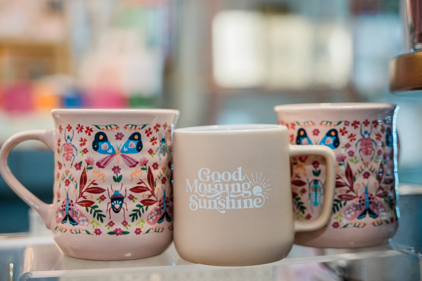 Pink Butterfly Ceramic Mug