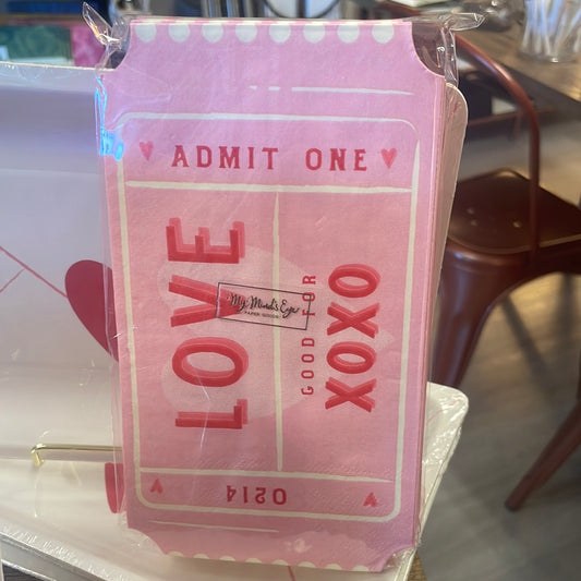 Love Ticket Napkins