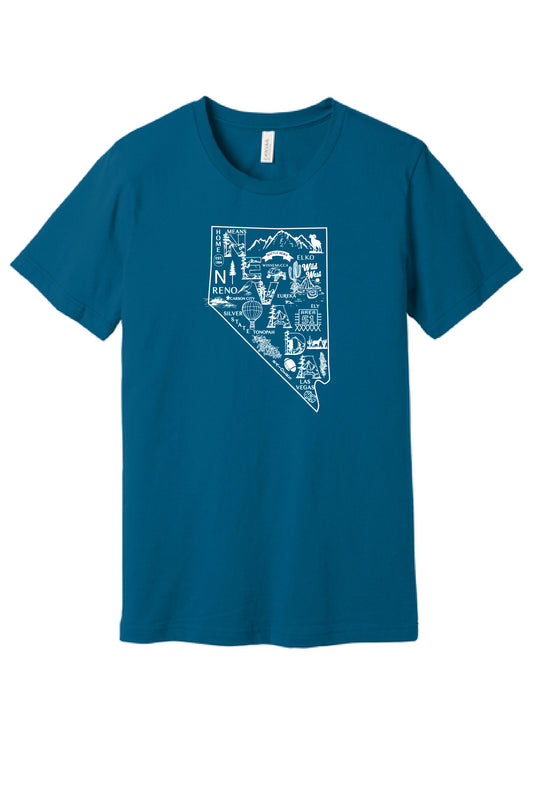 Nevada Map T-Shirts
