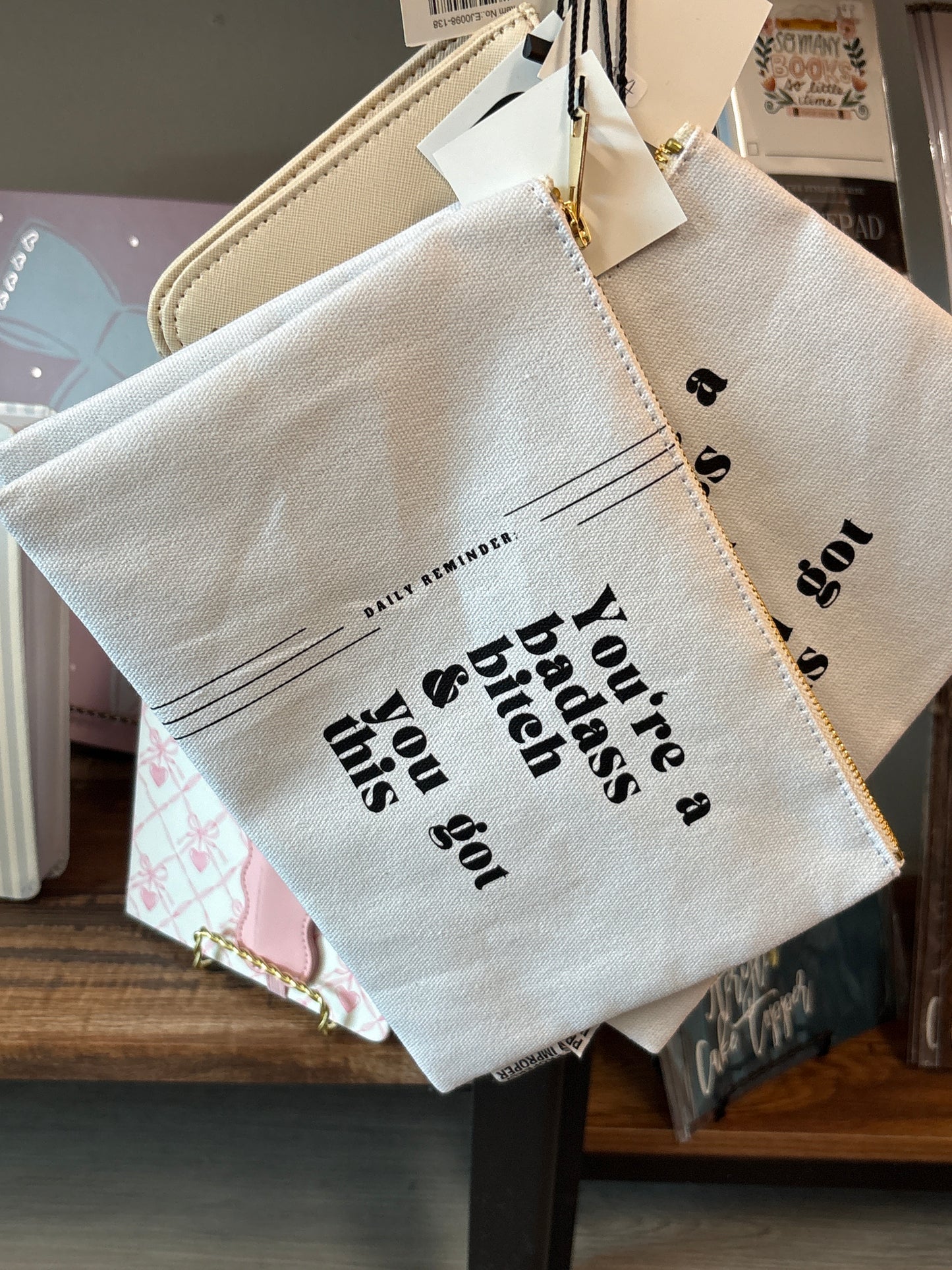 Bad ass bitch zip pouch