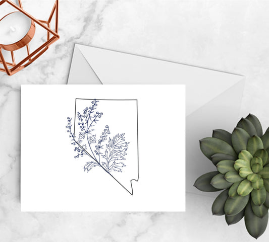 Nevada Sagebrush Sketch Notecards