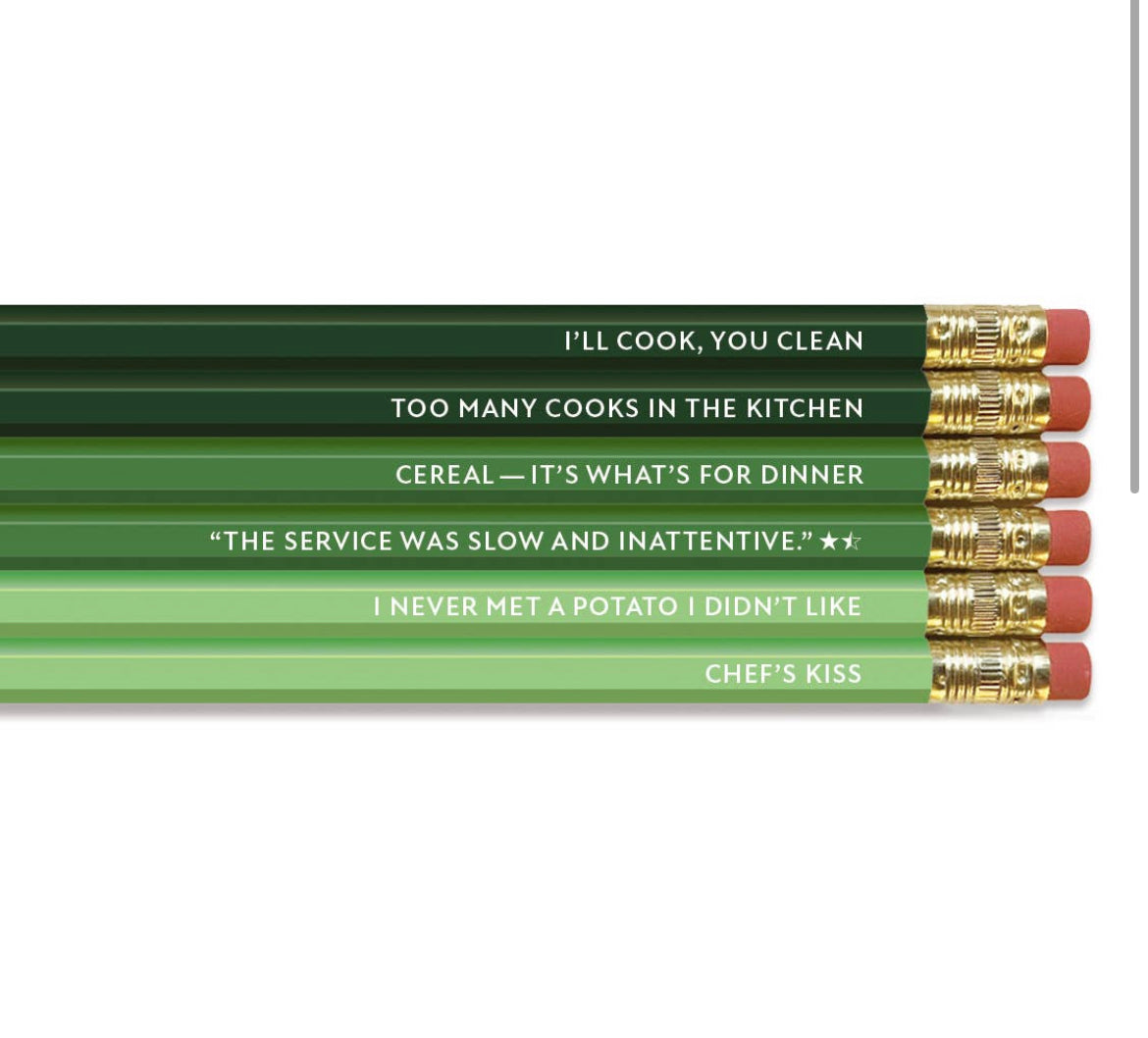 Kiss the Cook pencil set