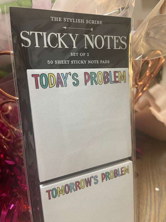 Today and Tomorrows Problem sticky note set
