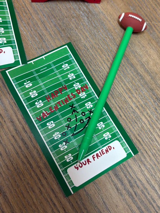 Football Gel Pen Valentines