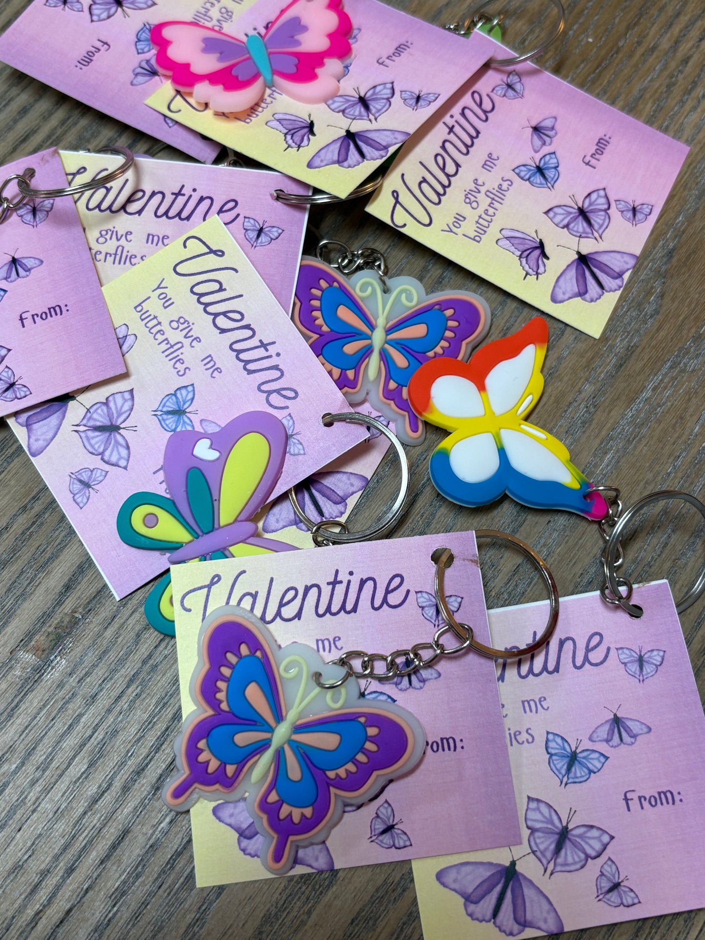 Butterfly Keychain Valentines