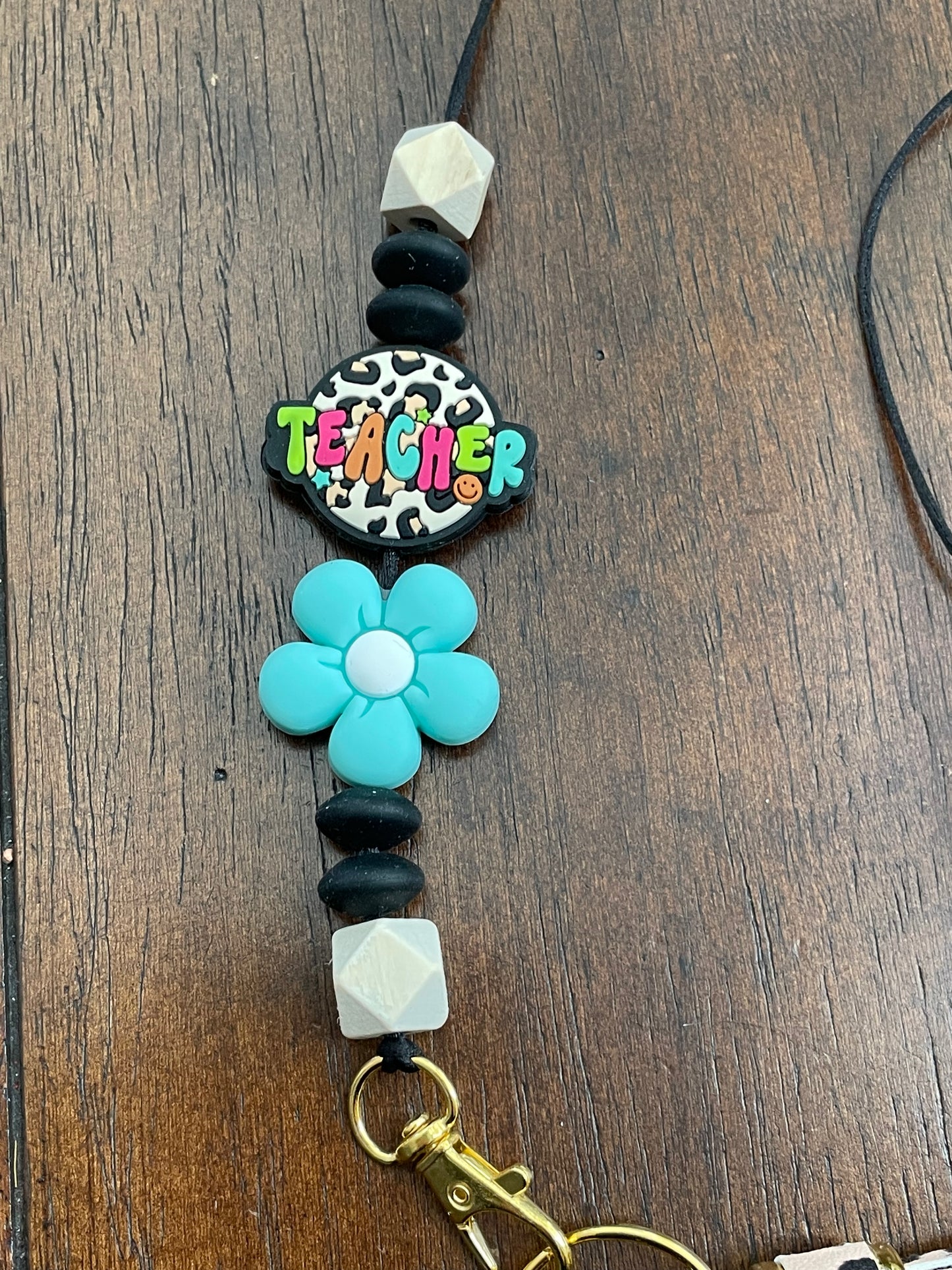 Animal Print teacher lanyard