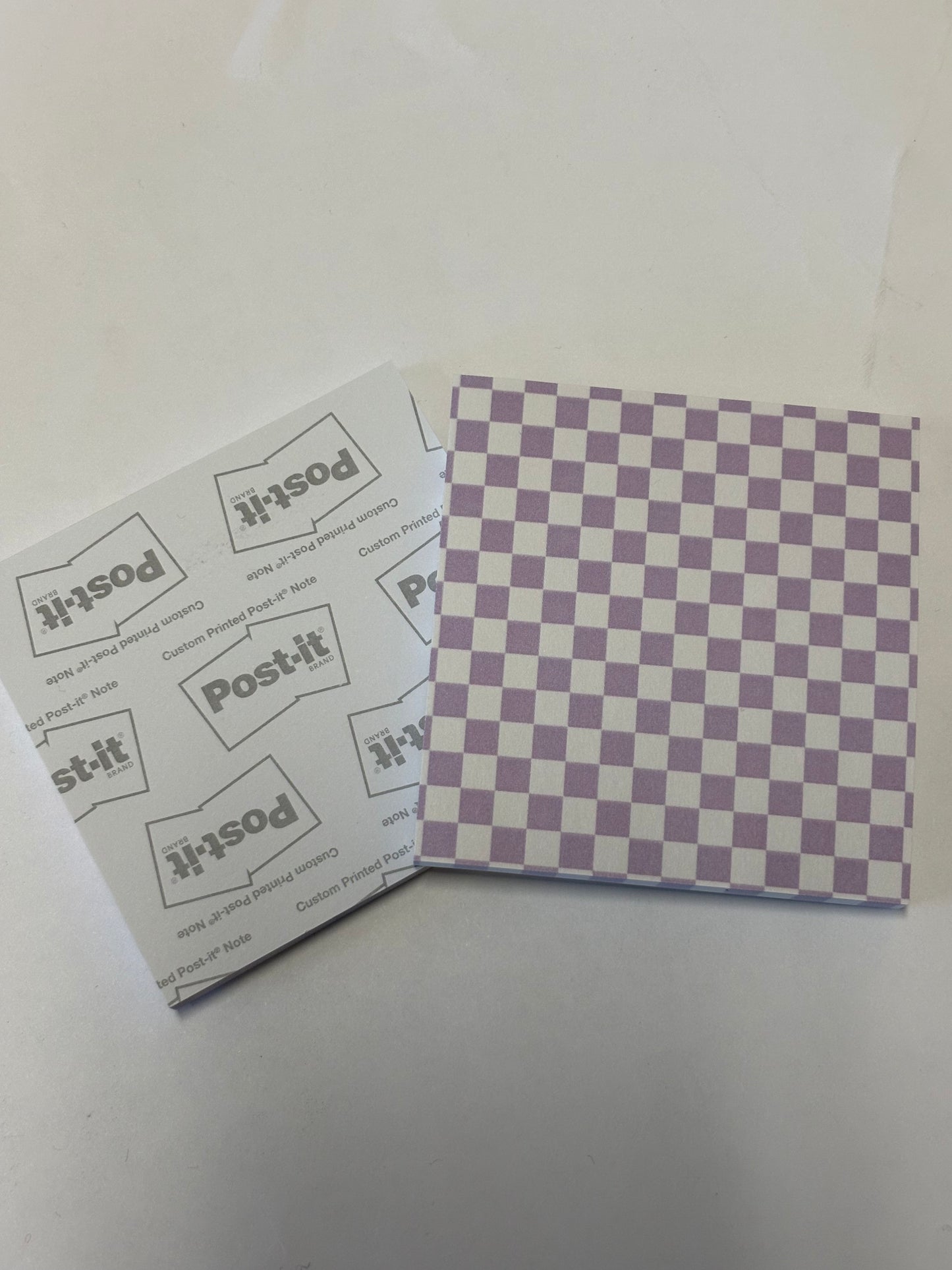 Checkered sticky notes