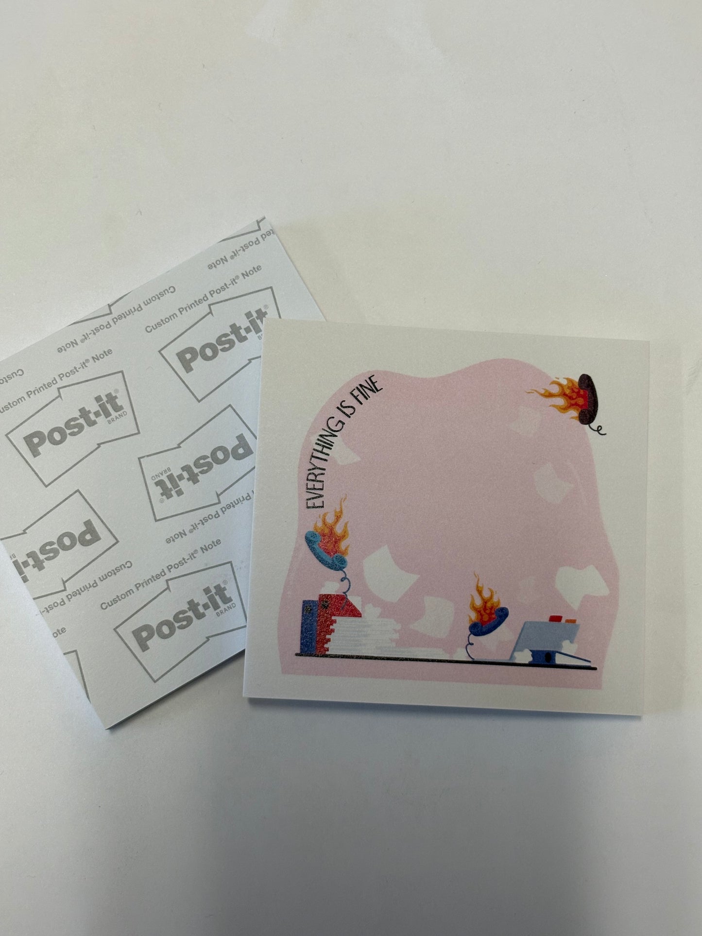 Everything is fine sticky notes