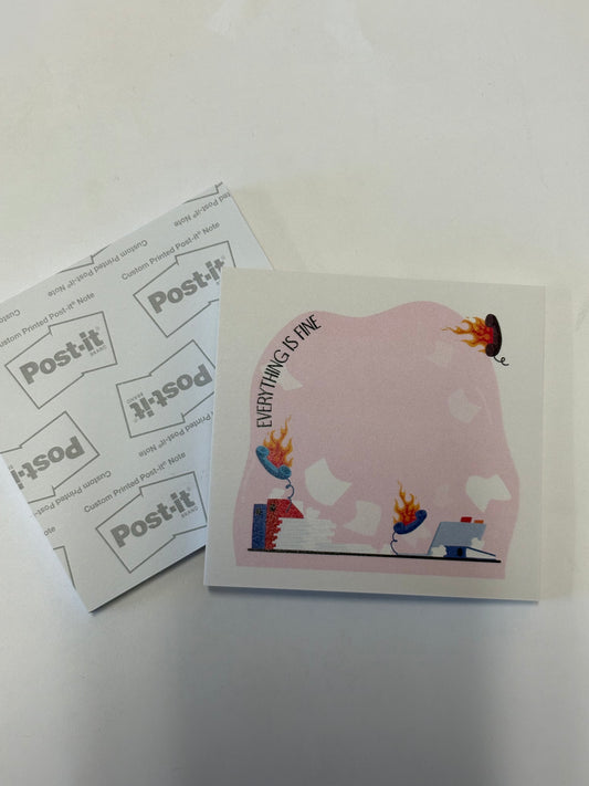Everything is fine sticky notes