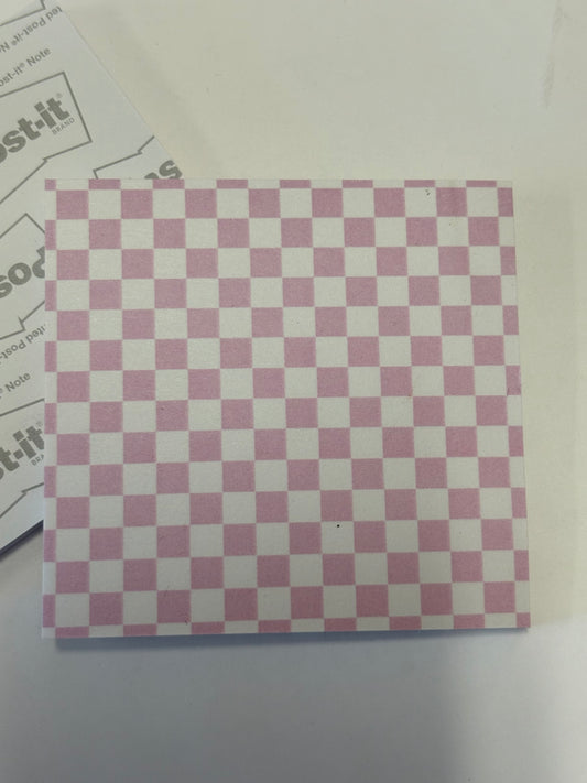 Checkered sticky notes