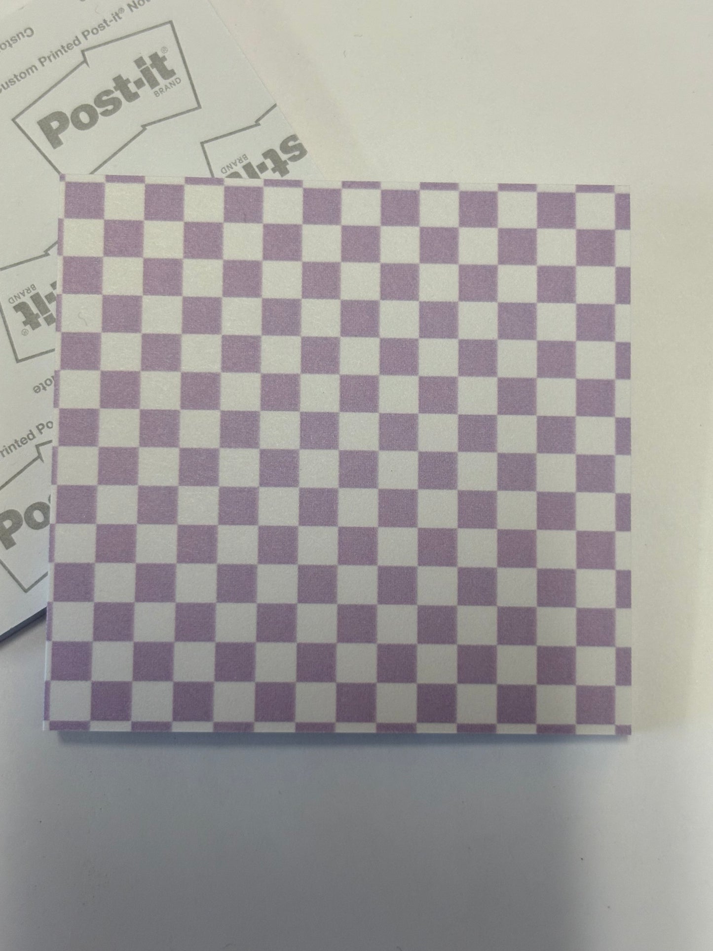 Checkered sticky notes