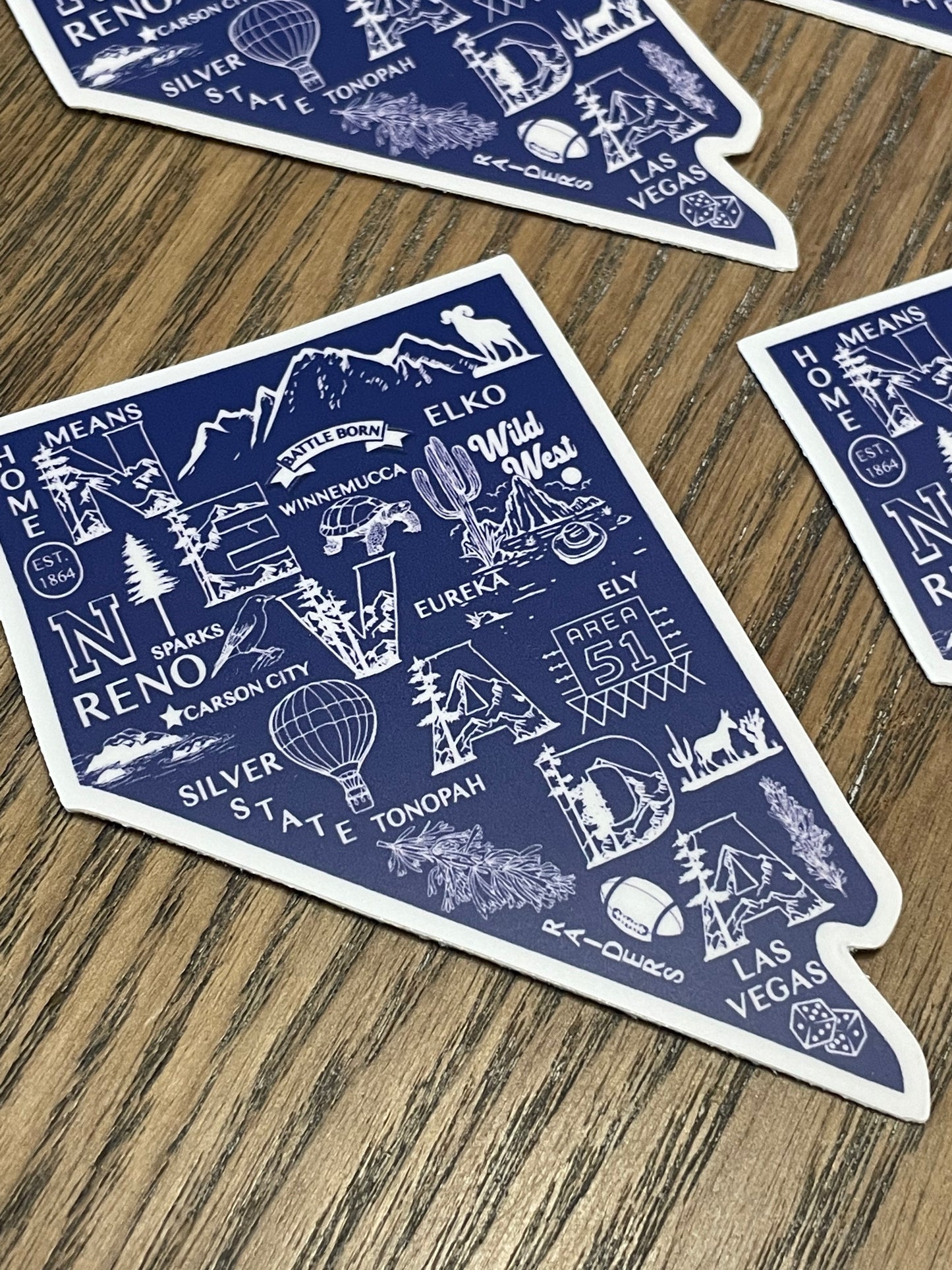 Nevada Map Sticker