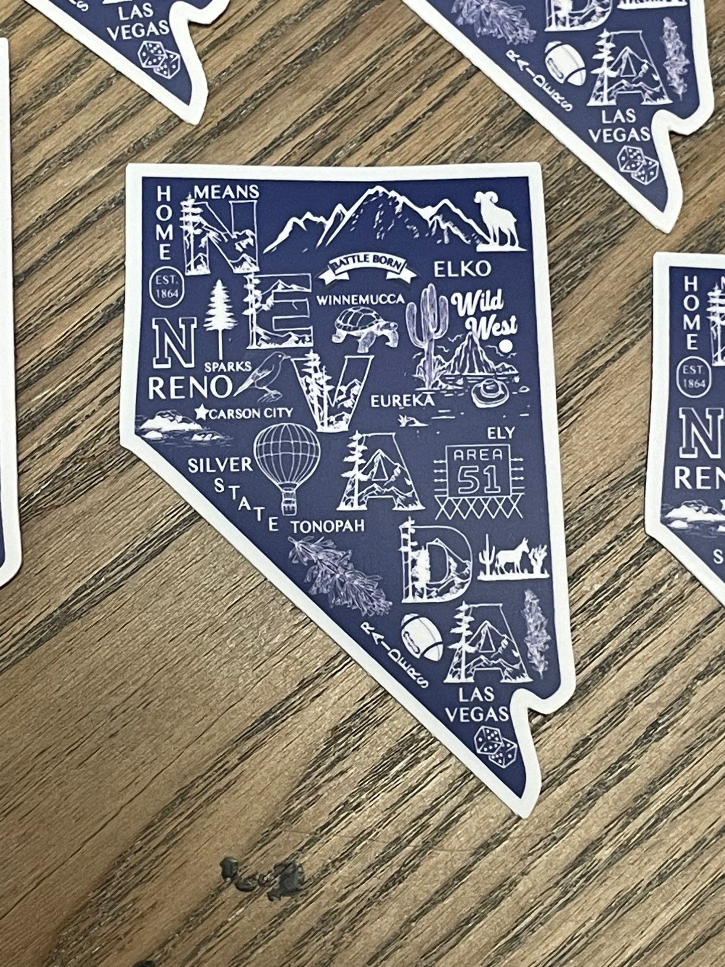Nevada Map Sticker