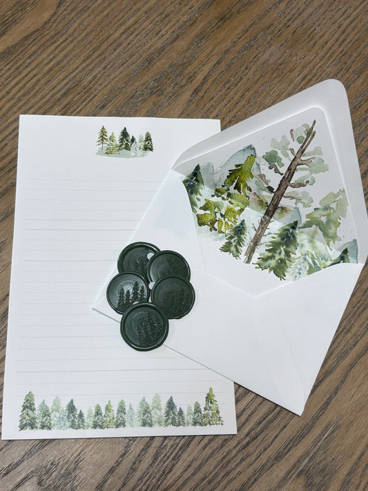 Watercolor Tree Stationery Set