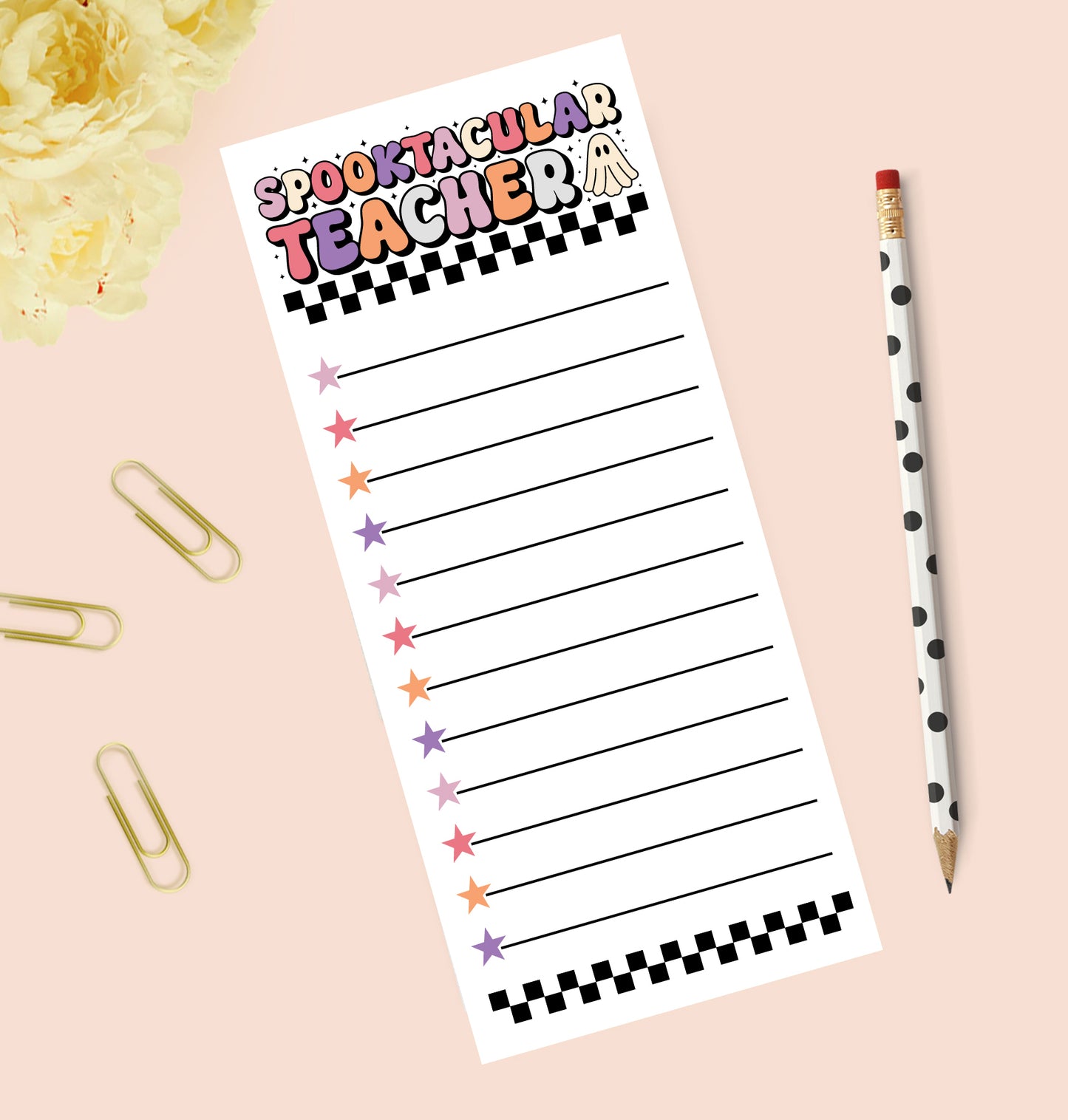 Spooktacular Teacher Notepad