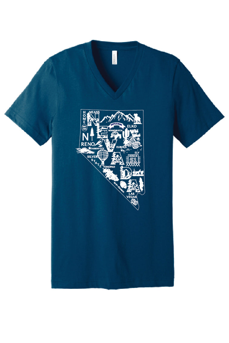 Nevada Map T-Shirts