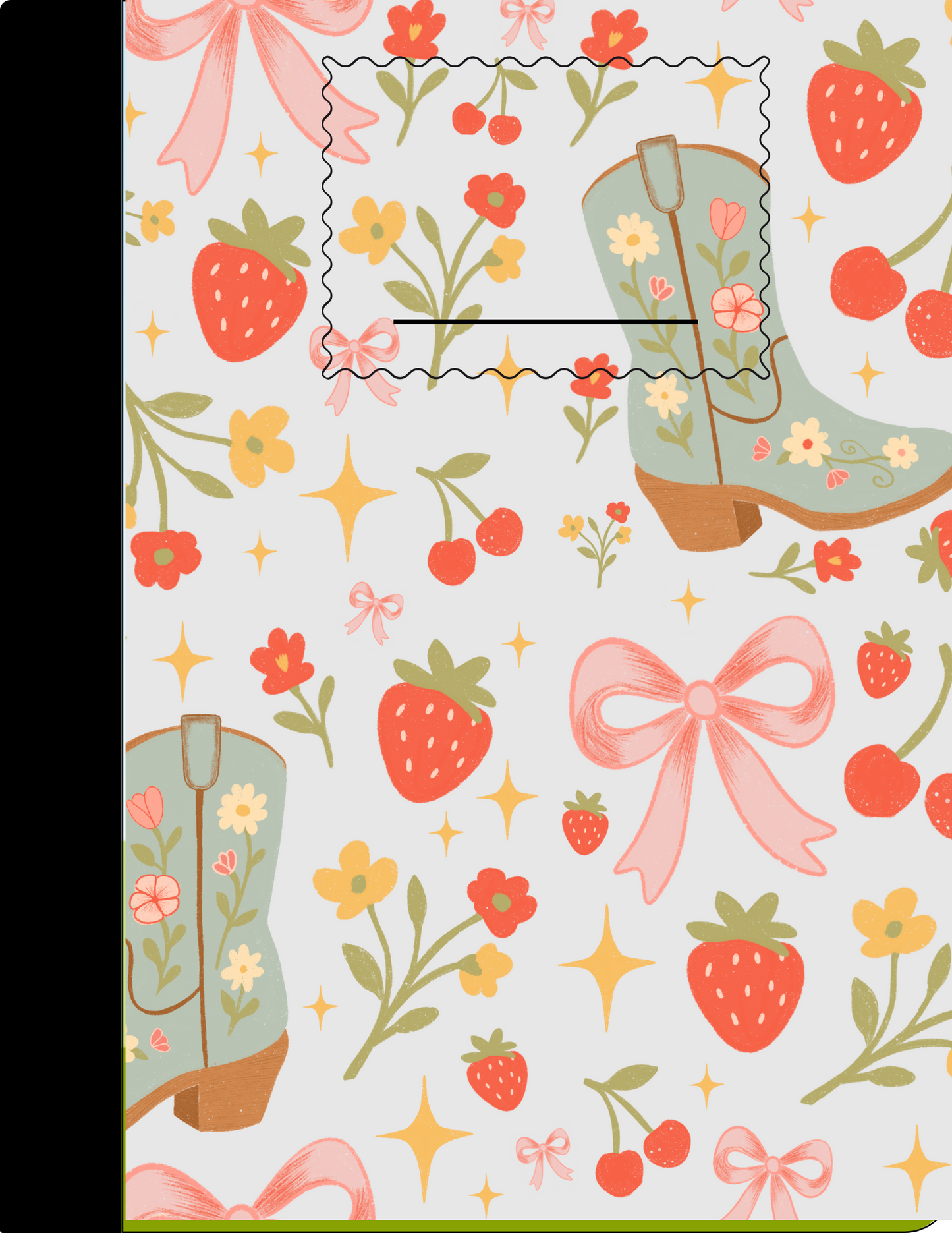 Strawberry Boot Composition Notebook - Customized