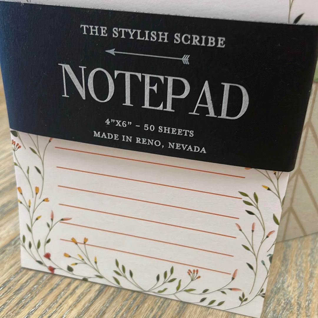 Floral Vines Notepad