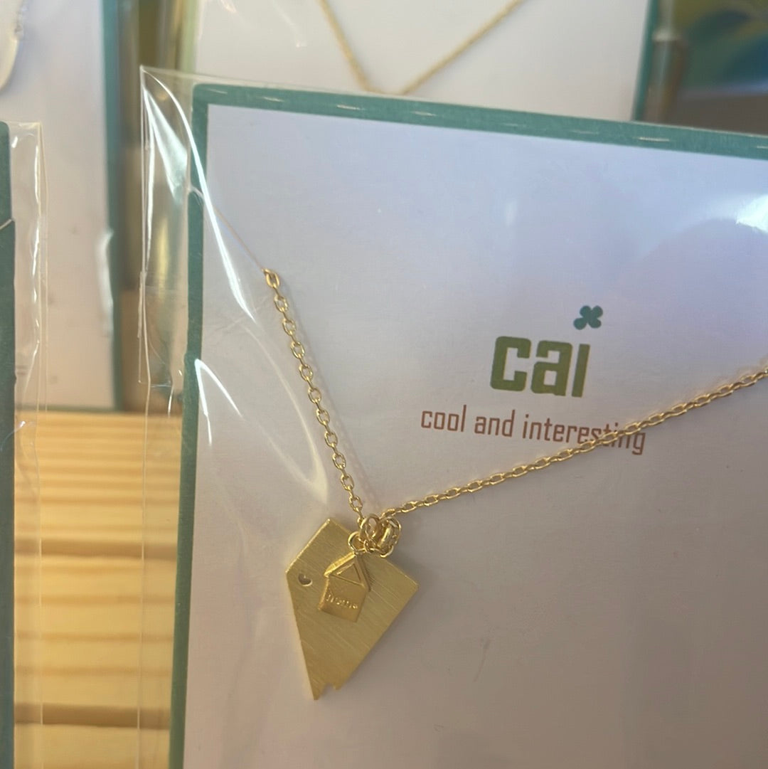Nevada Home Charm Necklace