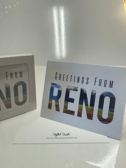 Greetings from Reno Notecards