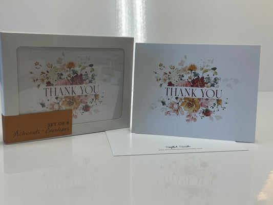 Vintage Floral Thank You Notecards