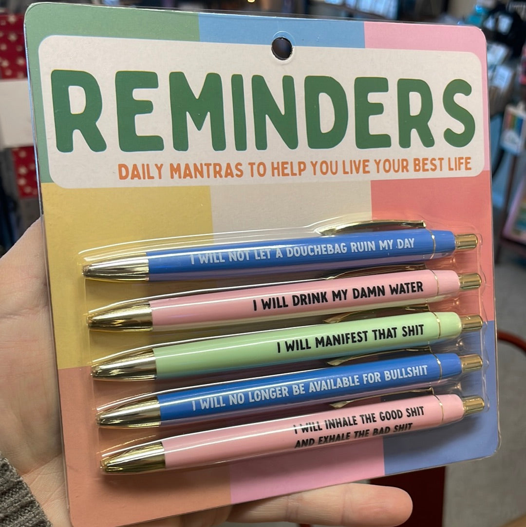 Reminders Pen Set