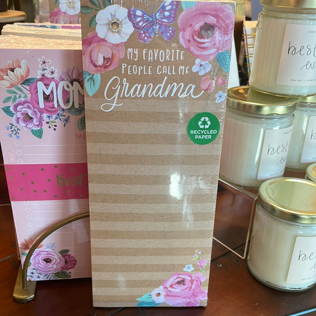 Favorite people call me grandma notepad
