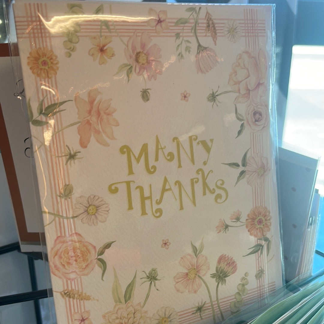 Many Thanks Floral Card