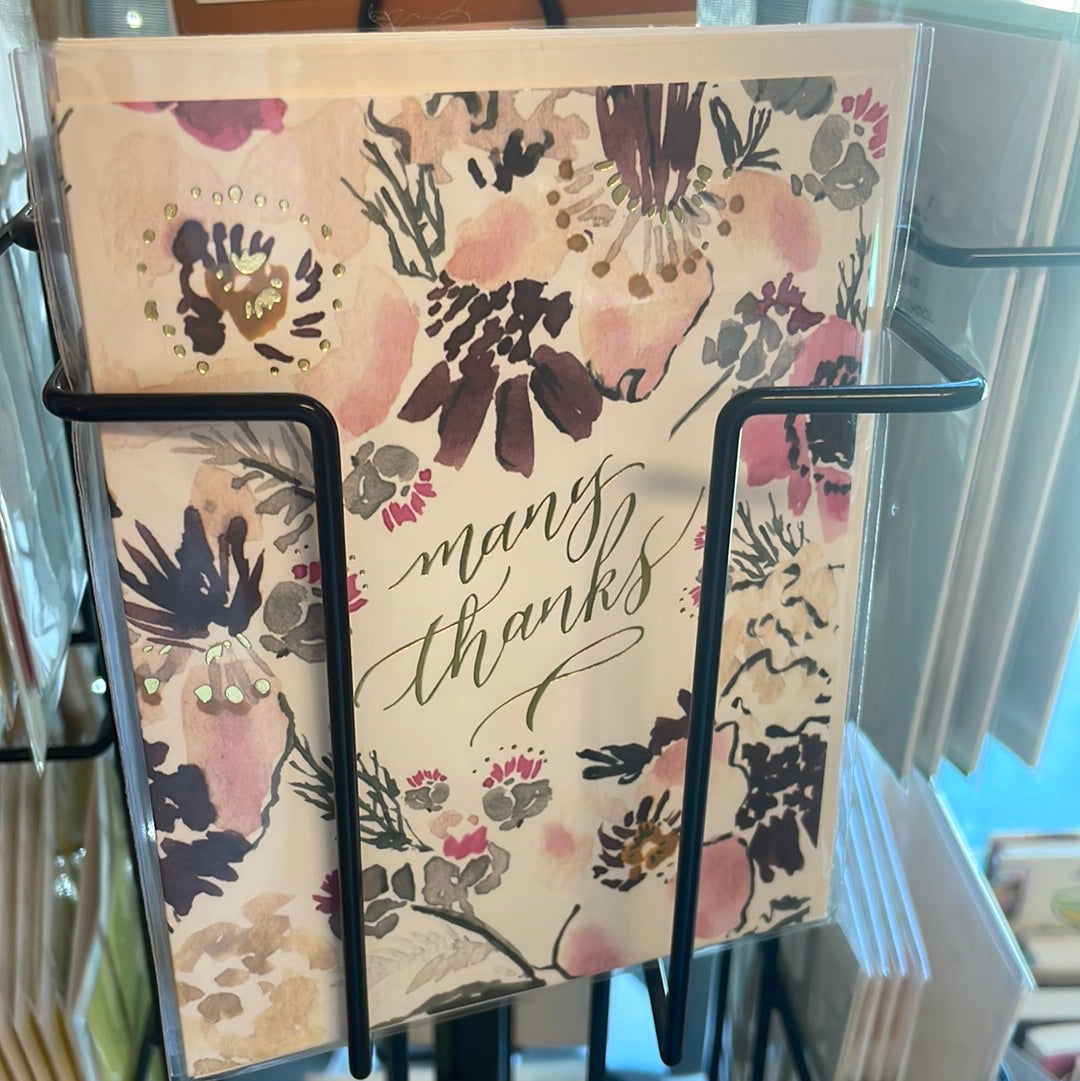 Purple Many Thanks Floral Card