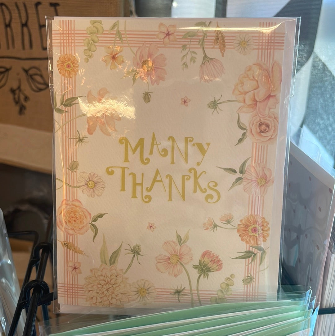 Many Thanks Floral Card