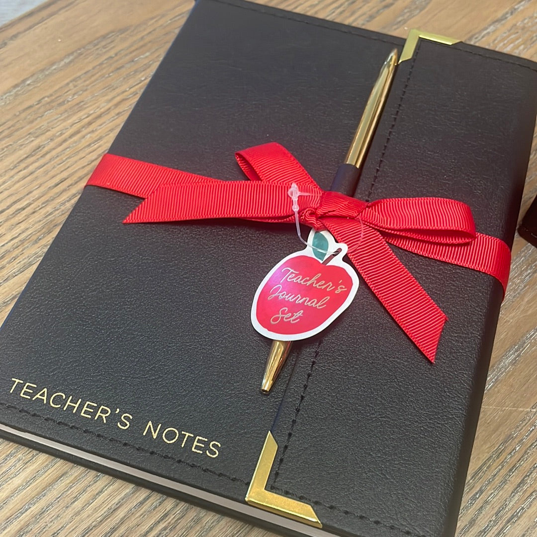 Black and Gold Teacher Notes notebook