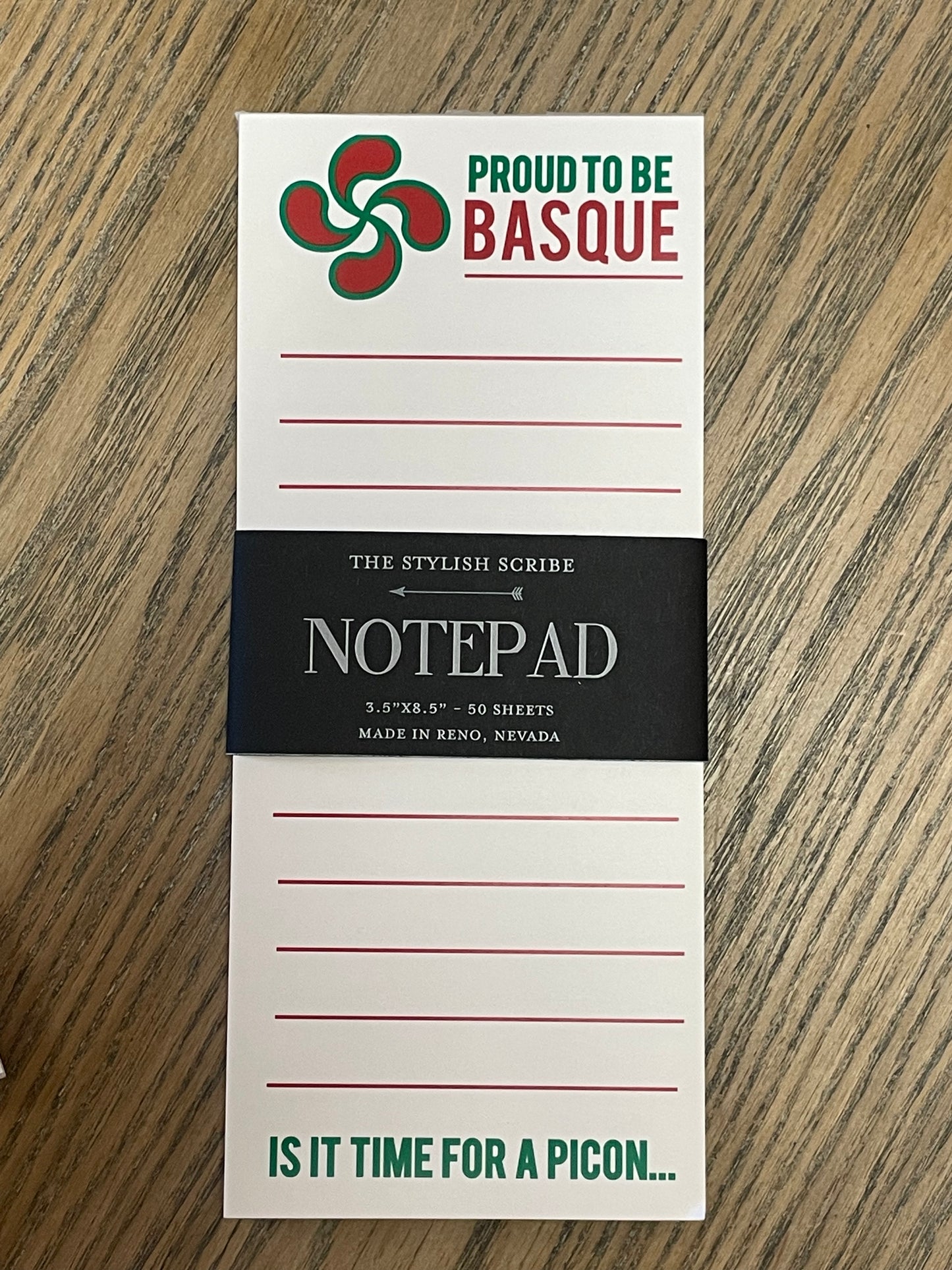 Proud to be Basque Notepad