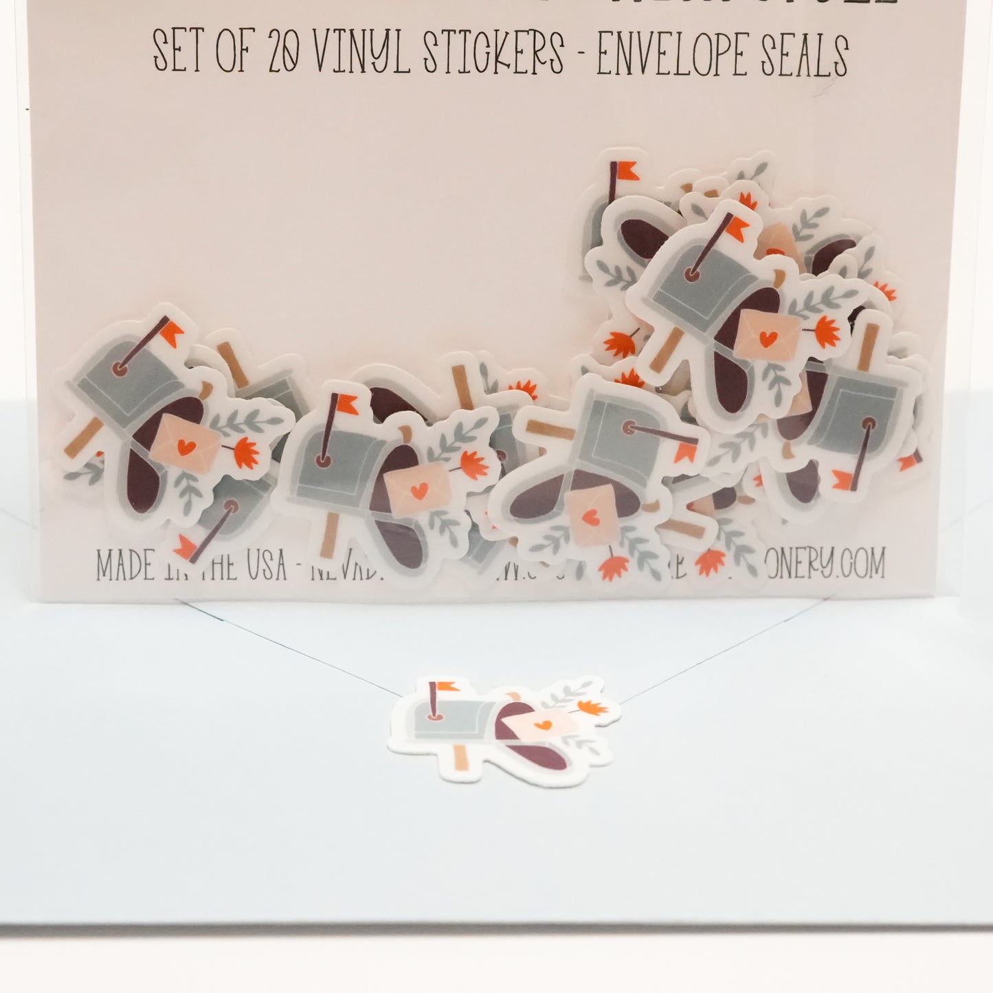 Mailbox Floral Envelope Sticker Seals