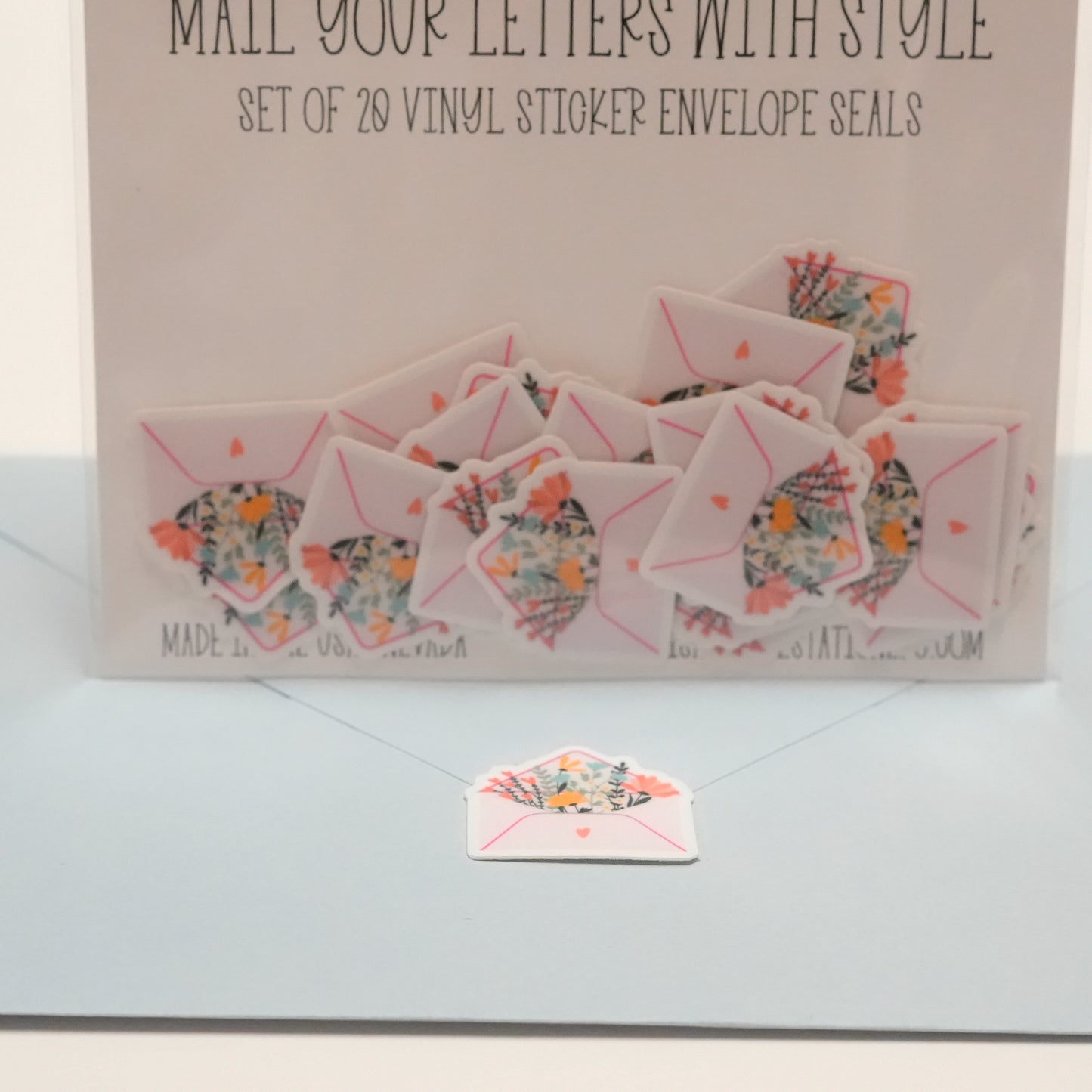 Floral Envelope Sticker Seals
