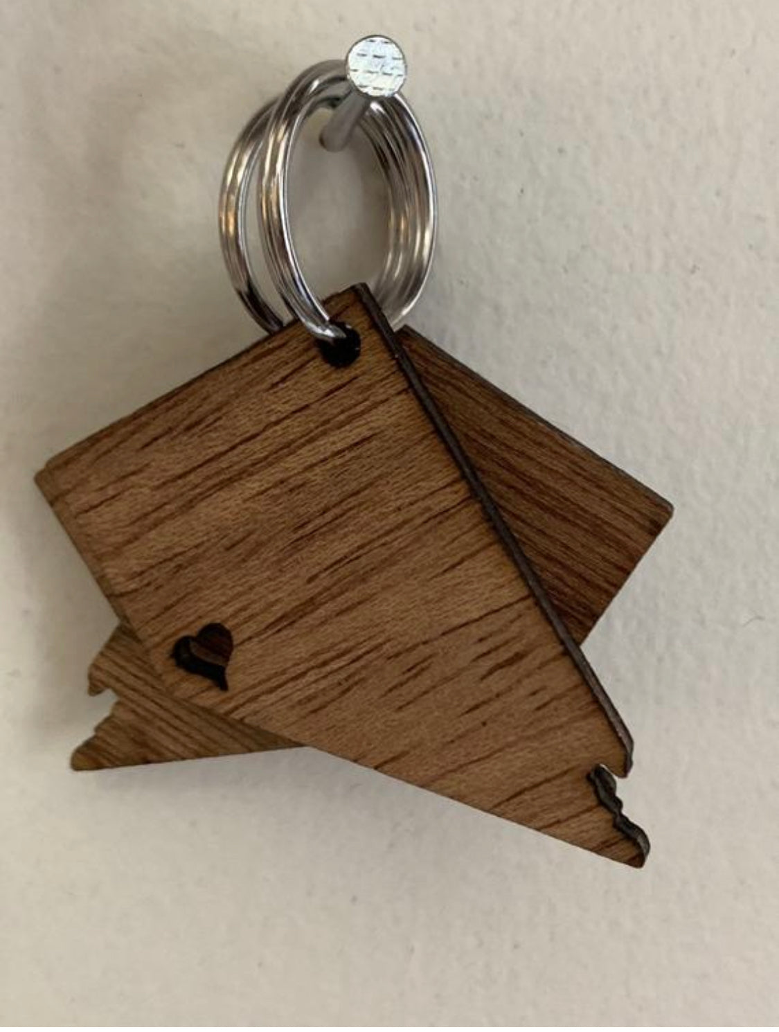 Wood Nevada Key Chains
