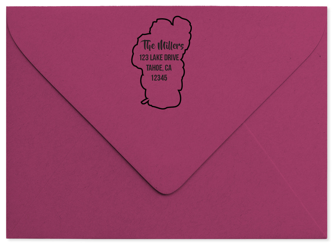 Lake Tahoe Rubber Stamp