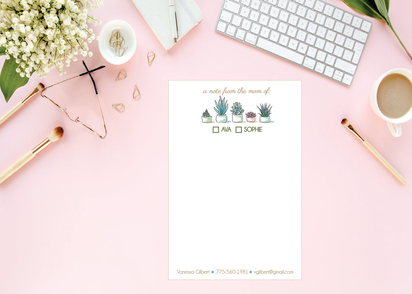 Mom Notepads - Succulents