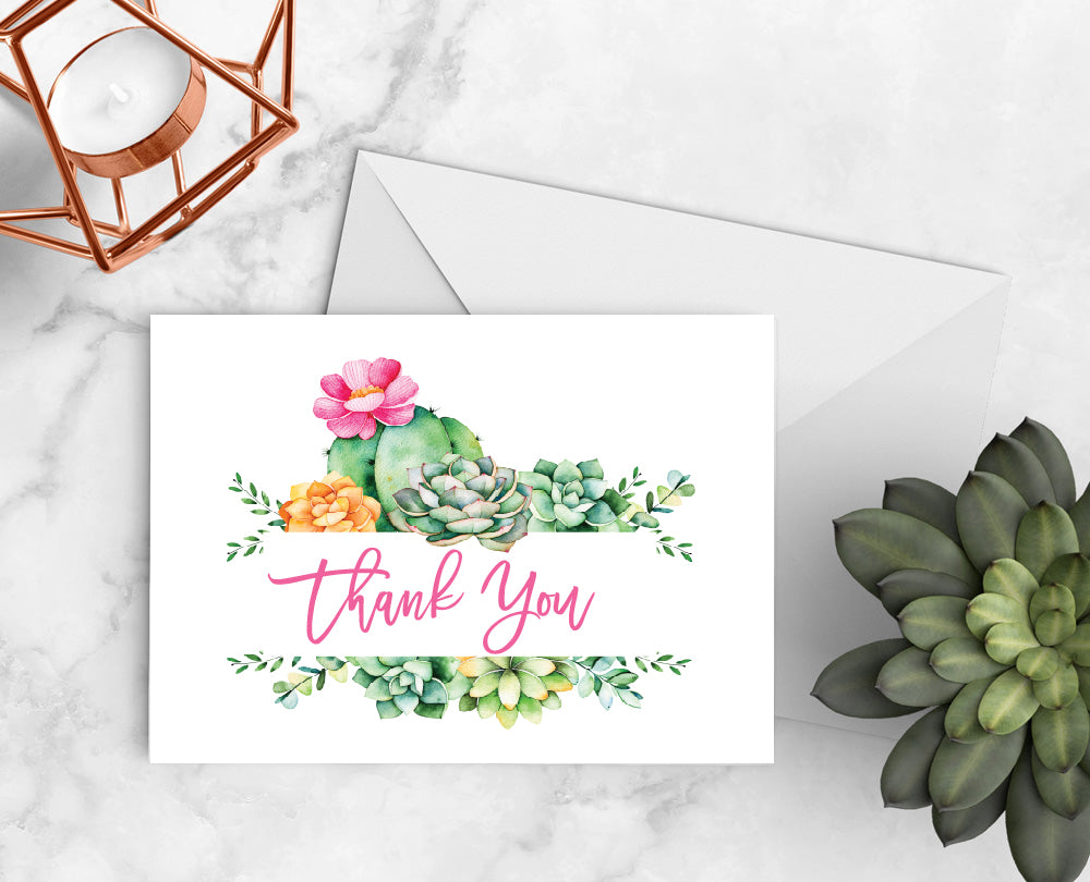 thank you succulents Succulent Thank You Cards – Stylish Scribe Stationery