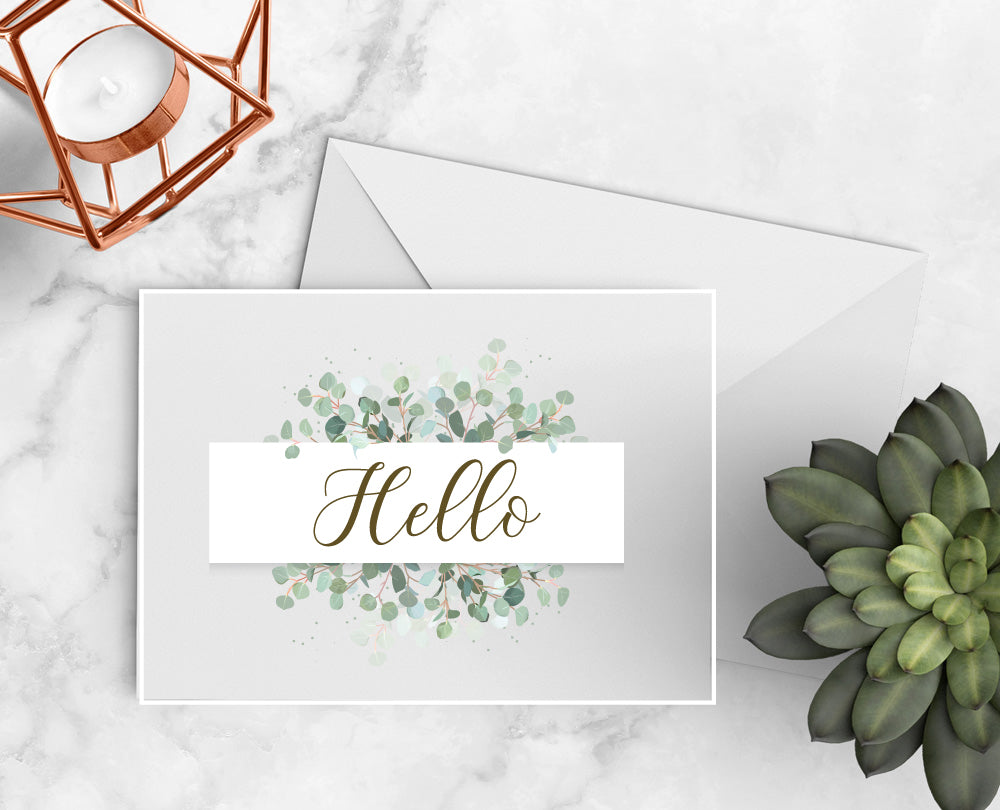 Eucalyptus Hello Notecards