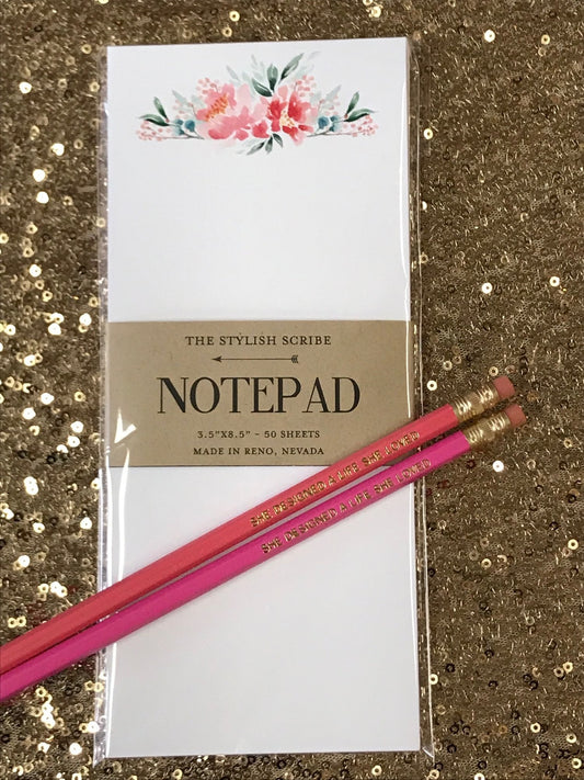 Floral Border Notepad