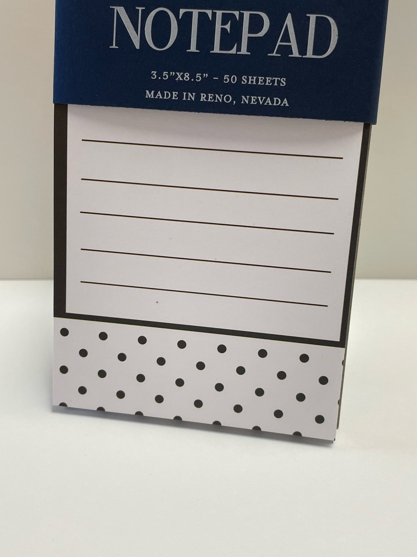 Black and White Polka Dot Notepad
