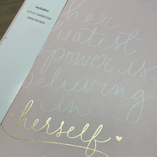 Believe in Herself Padfolio