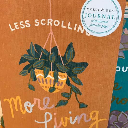 Less Scrolling more Living notebook