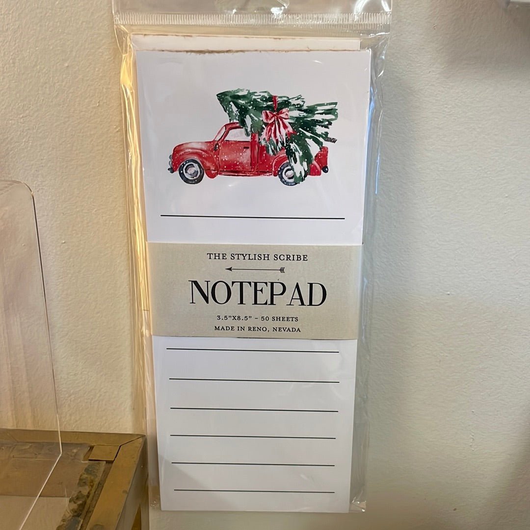Red Truck Tree notepad