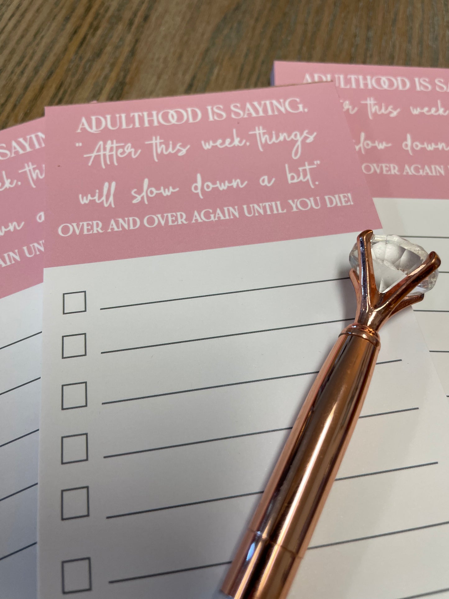 Adulthood notepad